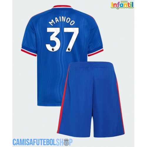 Camisa de time de futebol Manchester United Kobbie Mainoo #37 Replicas 2º Equipamento Infantil 2026-27 Manga Curta (+ Calças curtas)